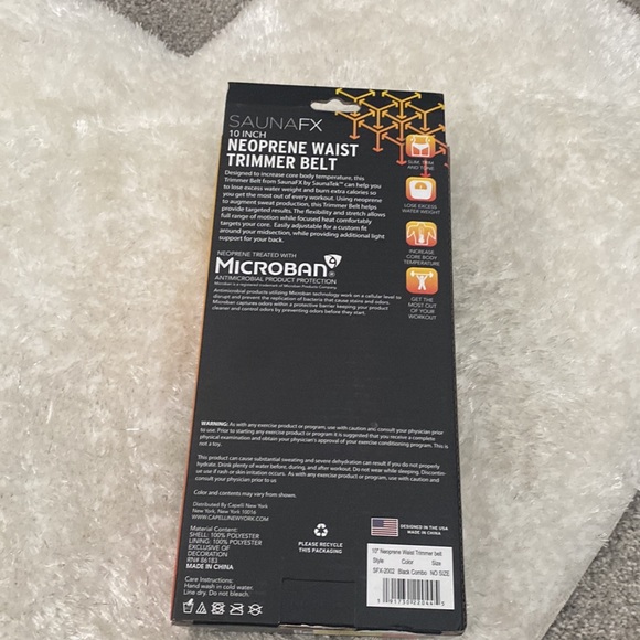 SaunaFX Unisex Slimming Neoprene Sauna Belt with Microban Antimicrobial - Picture 5 of 8